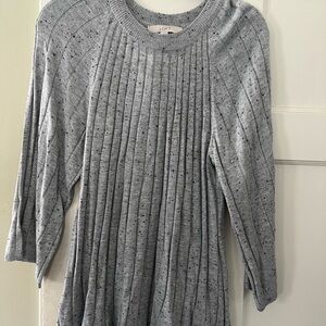 LOFT Speckled Ribbed Knit Top